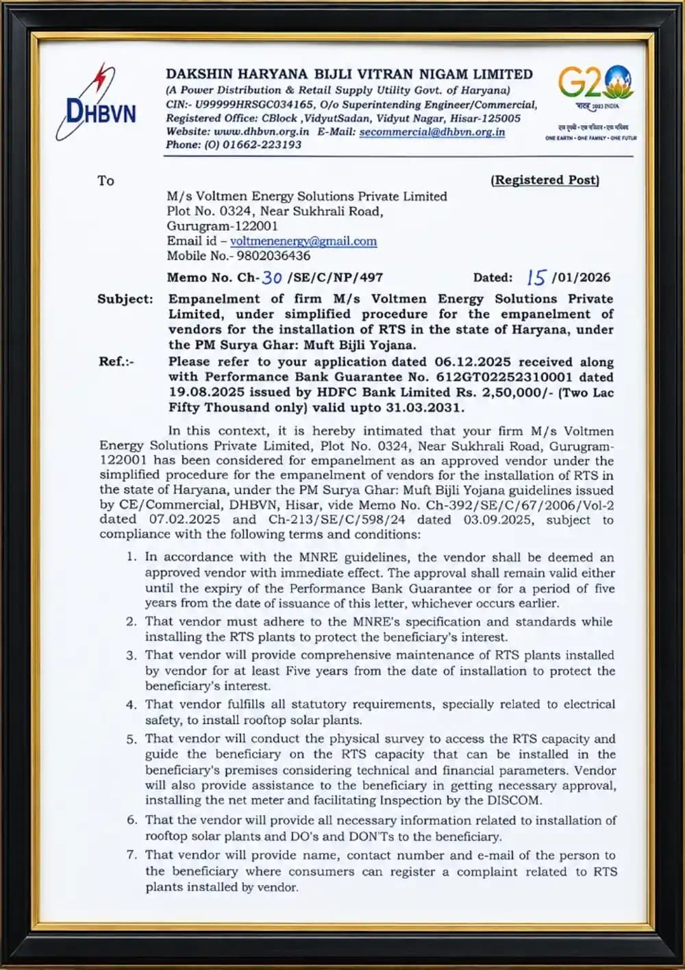 DHBVN Empanelled Solar Vendor - Dakshin Haryana Bijli Vitran Nigam (Govt. of Haryana)