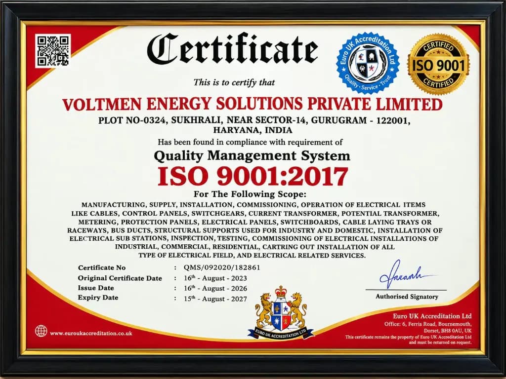 ISO 9001:2017 QMS Certified - Euro UK Accreditation Ltd (Quality Management System)