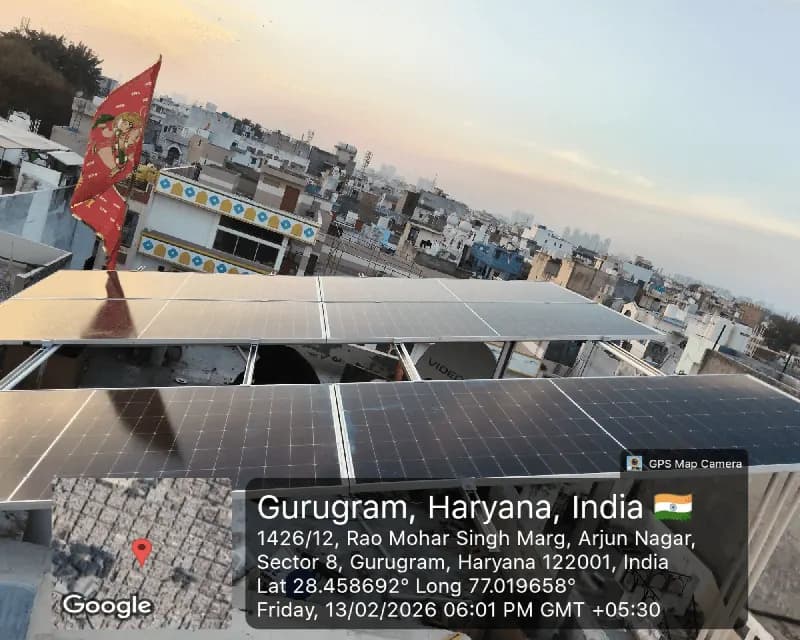 On-grid inverter and DHBVN net meter setup in Sushant Lok 1 Gurgaon