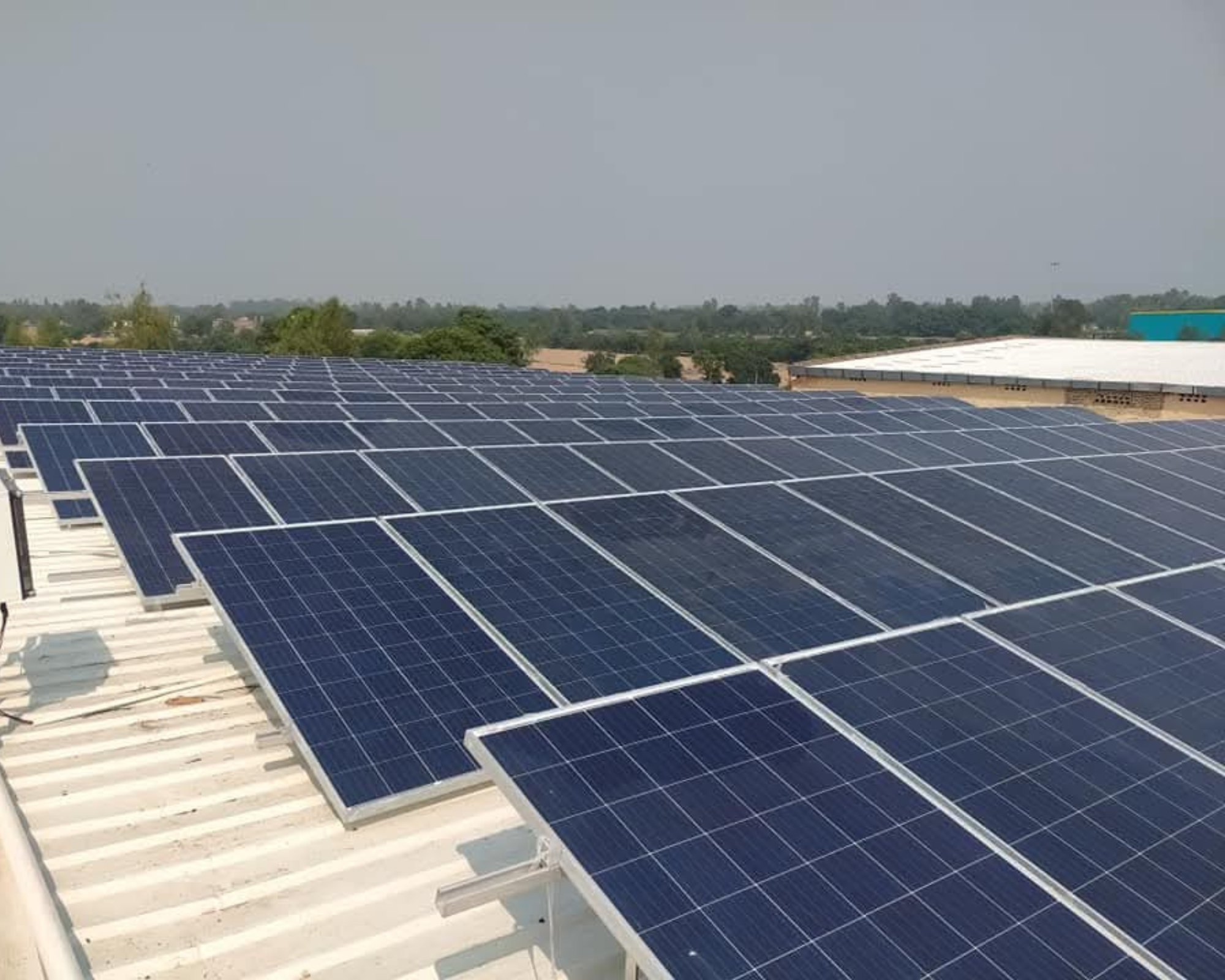 10kW commercial solar system on office building rooftop, Golf Course Road, Gurgaon
