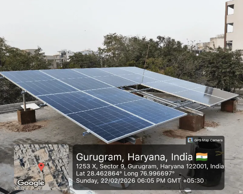 10kW Bifacial solar plant in Nirvana Country Sector 50 Gurgaon