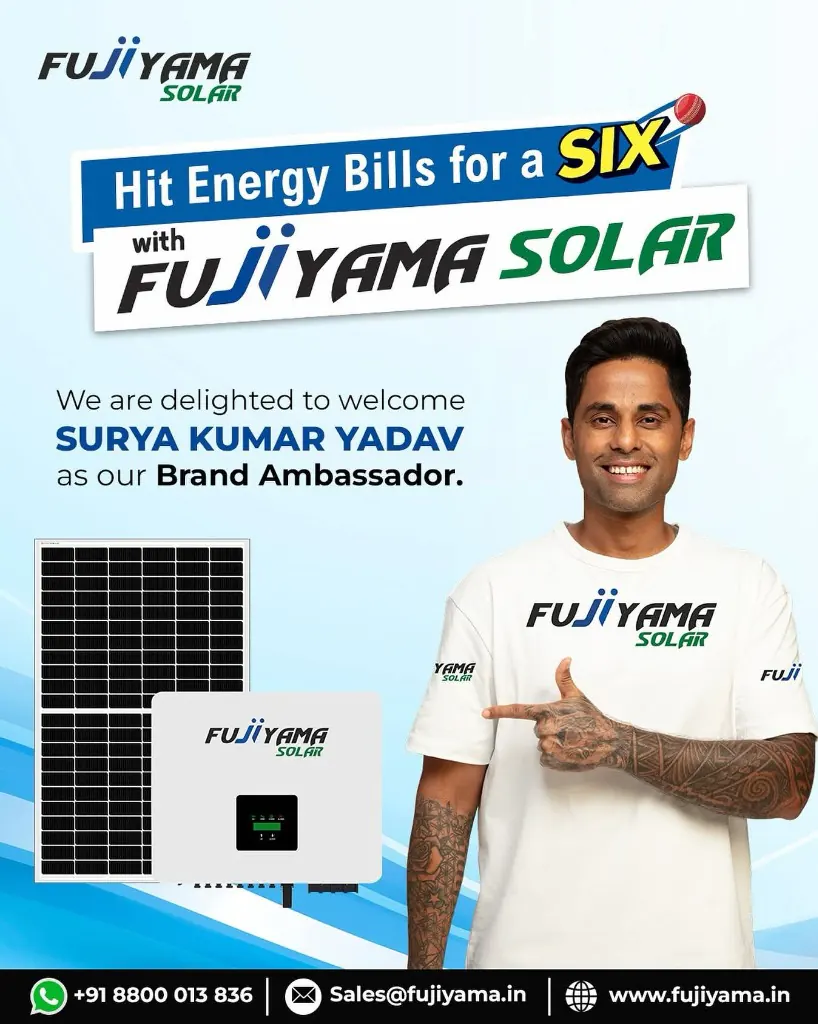 Hit Energy Bills for a Six with Fujiyama Solar - Brand Ambassador Surya Kumar Yadav